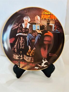 VTG Norman Rockwell Evening’s Ease Collector Plate 1983 Knowles